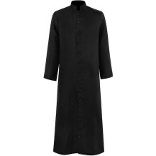 (black,L)Men's Cassock Robe Church Robe Choir Minister Clergy Pulpit Liturgical