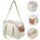 Outdoor Portable Pet Bag Canvas Beige Comfortable 1pack 3