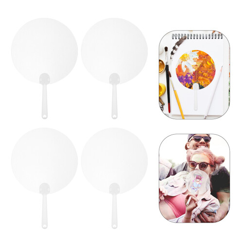 Diy Graffiti Fans Handheld White Pvc 6pack 2