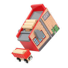 Wooden Train Set Accessory Kit with Colorful Wooden Blocks for Creative Play, Cognitive Development, and Motor Skills