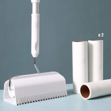 Lint Roller for Pet Hair Remover, 16cm Self-Adhesive Paper Roll, Retractable Dust Cleaning Device, Clothing Deshedding Tool