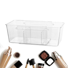 Makeup Drawer Organizer Trays, Clear Kitchen Storage Containers for Home Organization, Pull-Out Style, Versatile for Family Use