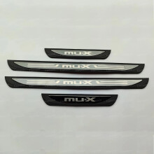 (Black) Car For Isuzu MUX MU-X Protector Scuff Plate Door Sill Pedal Accessories Auto Threshold Trim Stickers Styling 2023 2024