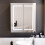 NES Home Nes Home 600mm LED 2 Doors White Bathroom Mirror Cabinet Battery Powered 2