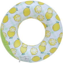 Schwimmreifen Zitronendruck 11.81 Inch, Aufblasbarer Poolring Mit Fruchtmuster Für Strand Und Schwimmbad Zubehör