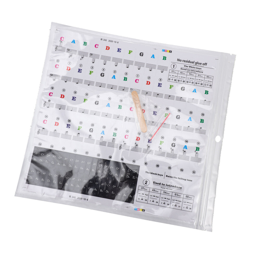 Kids Keyboard Piano Piano Key Note Sticker 3111993781955