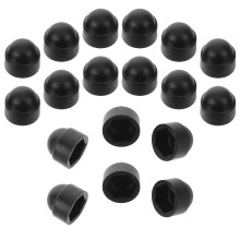 25Pcs Black Plastic Bolt Nut Caps Easy-Install Protective Screw Covers