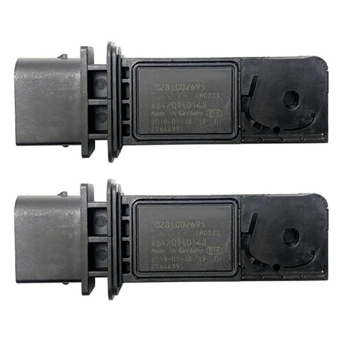 2x Car Flow Meter Sensor Maf Mass Sensor 0281002695 A6420940148 for -198