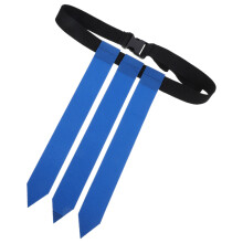 Blue Football Flag Belt Adjustable Nylon PVC for Sports Training