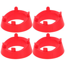 4Pcs Plastic Sports Ball Stand Red Display Rack for Home Memorabilia