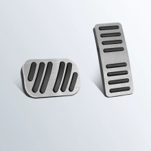 (Silver) For BYD Atto 3 Yuan Plus 2022 2023 2024 2025 Car Accelerator Pedal And Brake Pedal Accessories Slip Resistant Auto Parts Protect