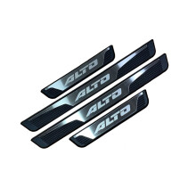 (Silver) For Suzuki Alto 2015 2016 2018 2019 2020 2021 Car Door Sill Scuff Plate Pedal Protector Accessories Trim Stickers