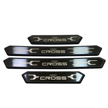 (Black) Car Accessories For Toyota Yaris Cross 2023 2024 Door Sill Protection Auto Threshold Trim Scuff Plate Pedal Styling Stickers