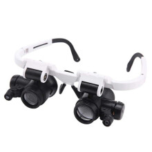 Magnifying Glasses, Headheld Magnifier with LED Light, Adjustable Lens, 2.5x Magnification, Portable and Lightweight