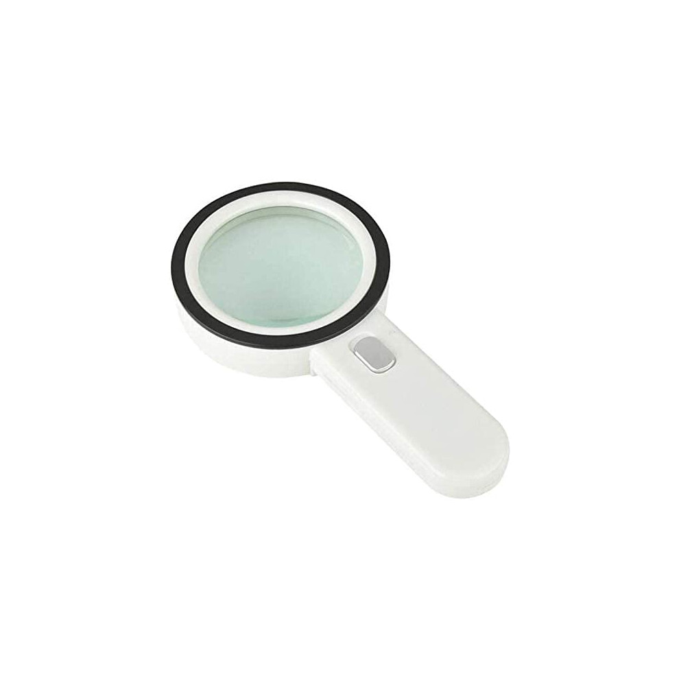 30x Handheld Magnifying Glass with 12 LED Lights, 107mm High Magnification Lens for Detailed Identification