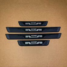 (Black) For Volvo XC40 2018 2019 2020 2021 2022 - 2025 Door Sill Pedal Cover Scuff Plate Trims Protector Sticker Car Styling Accessories