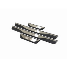 (Brushed silver MG4) For MG 4 MG3 MG4 EV 2021 2022 2023 2024 Door Sill Kick Scuff Plate Protector Sticker Guard Pedal Cover Trims Car Accessories