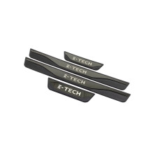 (Black) For Renault CAPTUR KAPTUR MEGANE CLIO ZOE EV E-TECH 2022-2024 Door Sill Kick Scuff Plate Guard Pedal Cover Trims Car Accessories