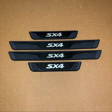(Black) For Suzuki SX4 2006-2008 2009 2010 2011 2012 Door Sill Pedal Cover Scuff Plate Trims Protector Sticker Car Styling Accessories