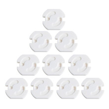 10-Piece Baby Proof Mains Plug Cover Safety Caps for Child Protection, Durable Plastic, Fits Standard UK Plugs