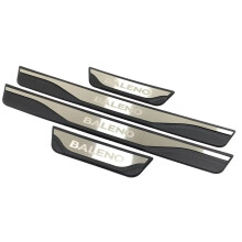 (Silver) For Suzuki Baleno 2015 2016 2017 2018 2019 2020 2021 2022 2023 Door Sill Cover Kick Scuff Plate Guard Pedal Trim Car Accessories