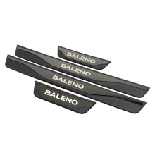 (Black) For Suzuki Baleno 2015 2016 2017 2018 2019 2020 2021 2022 2023 Door Sill Cover Kick Scuff Plate Guard Pedal Trim Car Accessories