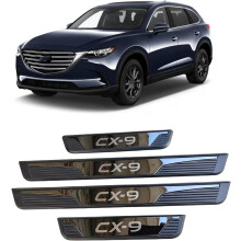 for Mazda CX-9 XC9 2018-2020 2021 2022 2023 2024 Accessories Parts Car Door Sill Scuff Protector, Door Entry Guard Plate Trim Cover, Auto Interior