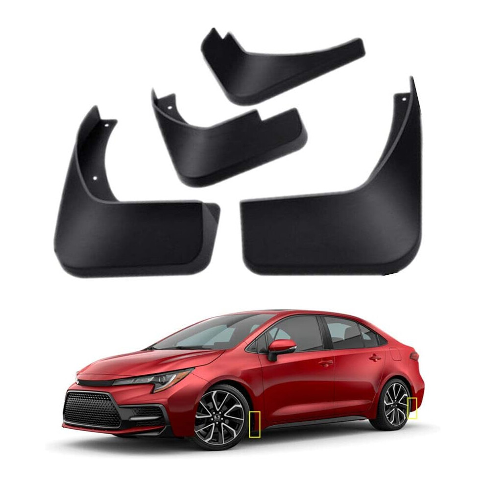 Mud Flaps Kit For 2024 Toyota Corolla Sedan 2020-2023 Mud Splash Guard Fender Front And Rear 4-Pc Set 6910530004185