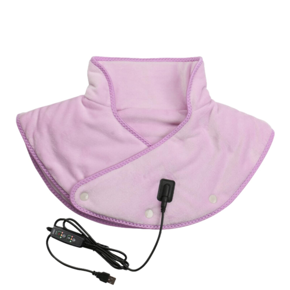 Heating Pad for the Shoulder - Purple Heated Scarf, Fast Heating, Skin-Friendly Shoulder Warmer for Back Cramps, Unisex
