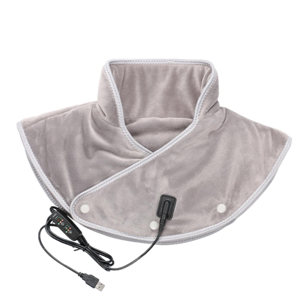 Heating Pad for the Shoulder - Heated Scarf Wrap, Fast Heating Neck and Shoulder Warmer, 3 Heat Settings, Skin-Friendly Grey