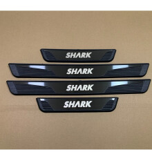 (Black) For BYD Shark 6 2024 2025 Car Door Sill Scuff Plate Pedal Cover Trim Accessories Exterior Threshold Protector Auto Stickers