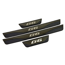 (Black) Car Pedal Styling Trim Strip For Xpeng G6 2023 2024 2025 Door Sill Plate Stickers Threshold Protector External Accessories