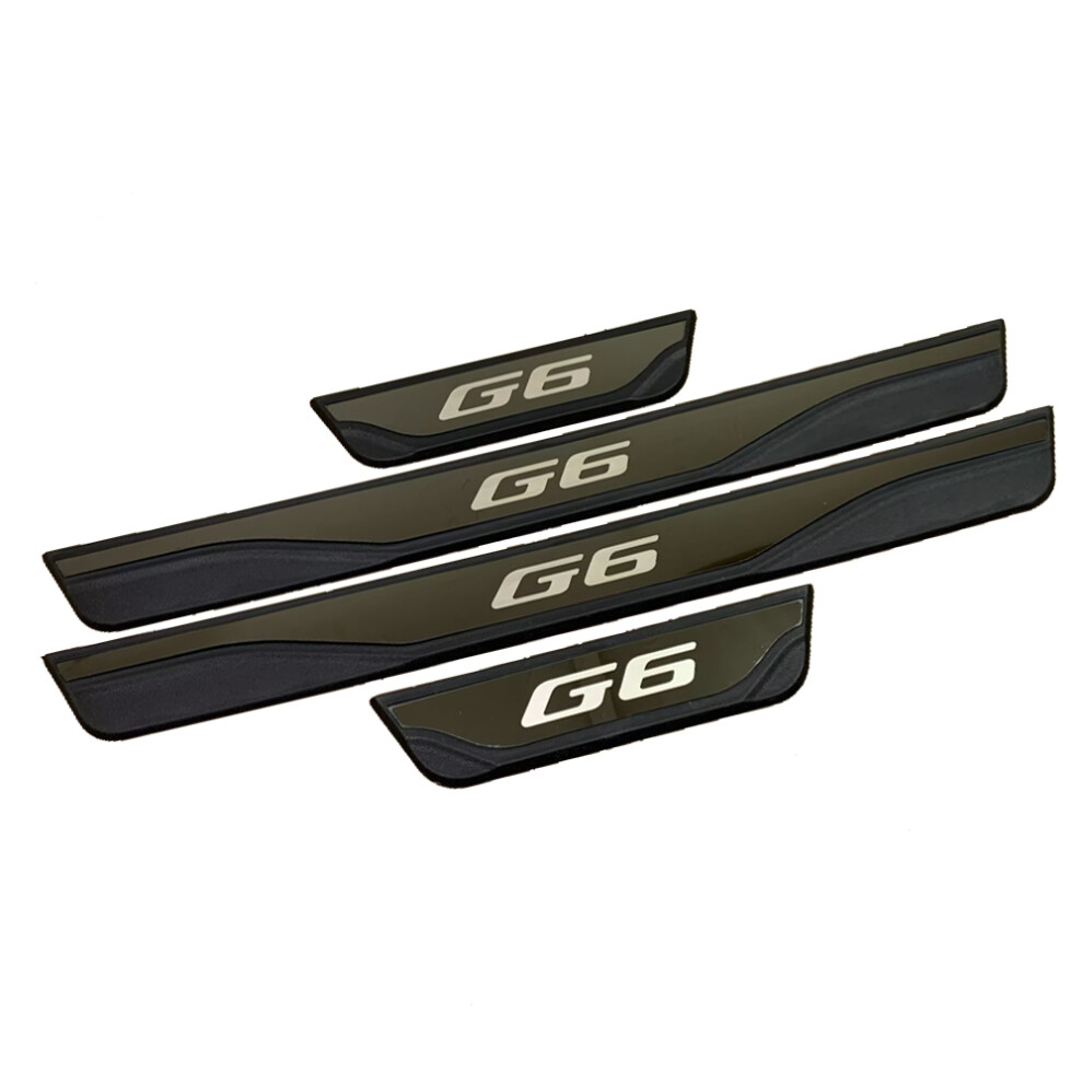 (Black) Car Pedal Styling Trim Strip For Xpeng G6 2023 2024 2025 Door Sill Plate Stickers Threshold Protector External Accessories Black 6910530006929