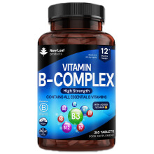 Vitamin B Complex High Strength Tablets All B Vitamins (1 Year Supply)