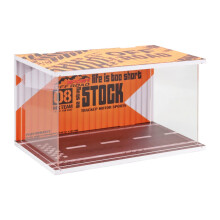 1/24 Vehicle Model Display Case with LED Lighting, Landscape Diorama Parking Scene for Alloy Car Collection