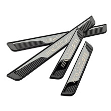 (black) Door Sill For Mazda CX90 CX-90 Car Accessories Scuff Plate Protector Auto Stickers Cover Threshold Styling Trim 2022 2023 2024