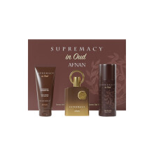 Zestaw upominkowy luksusowych perfum Afnan Supremacy in Oud - woda perfumowana (3,4 uncji) + dezodorant (5,1 uncji) + zel pod prysznic (5,1 uncji) |