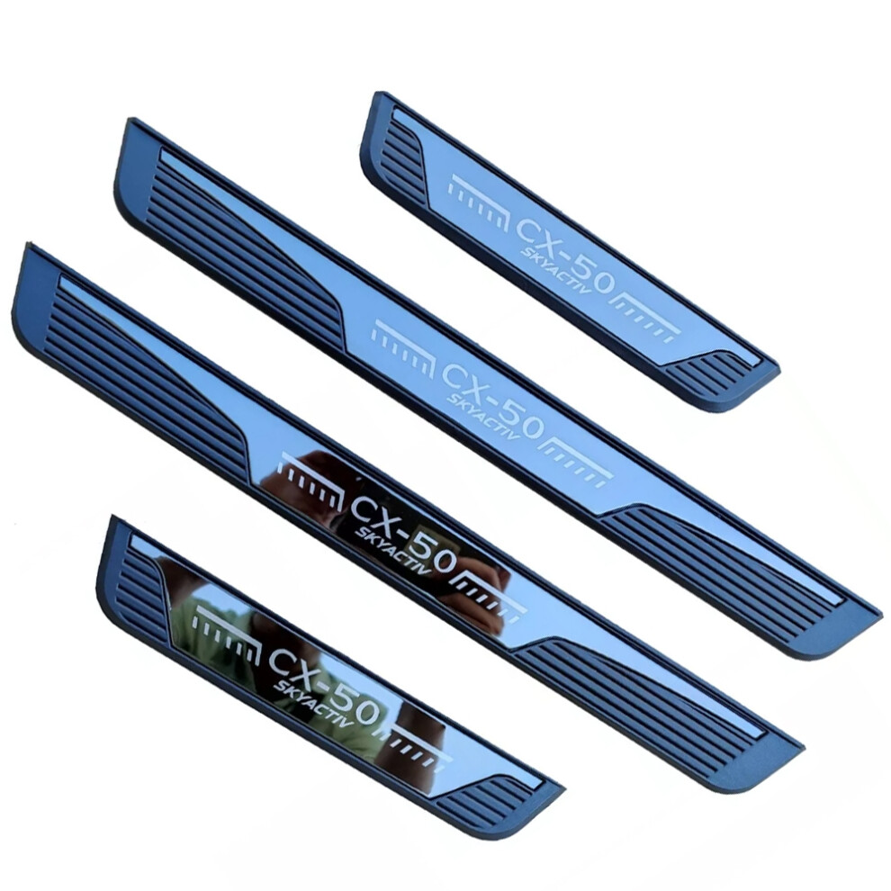 (Black) For Mazda Cx50 Cx-50 Door Sill Protector Car Accessories Threshold Scuff Plate Auto Stickers Pedal Trim Styling 2022 2023 2024 Black 6910530007087