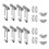 8 Pack Window Restrictor Locks Window Restrictor Hook Stainless Steel Child Lock Restrictor with Sc 1