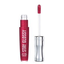 Rimmel Stay Glossy Lip Gloss - Niet-plakkerige en lichte formule voor kleur en glans - 490 Grind Time, .18oz