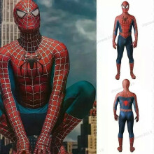 (150)2026 Adult Spiderman Tobey Maguire Cosplay Costume Jumpsuit Fancy Dress Gift