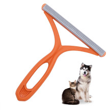 Pet Hair Remover Lint Remover Portable Carpet Scraper Non-Harmful Carpet Brush for Dog and Cat Hair on Clothes and Furniture Orange