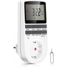 Digital Timer 16a / 3680w Electrical Outlet 16 Configurable Programs Random Anti-theft 24h / 7d