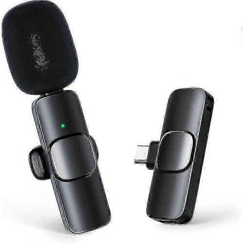 (Type-C) Wireless Lavalier Microphonelightningcp1(a) 2.4g Wireless Lapel Mic With 1 Tx & Rx Plug And Play For Iphone Ipad