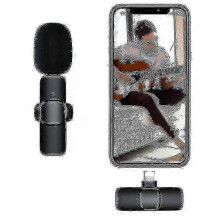 (Lightning) Wireless Lavalier Microphonelightningcp1(a) 2.4g Wireless Lapel Mic With 1 Tx & Rx Plug And Play For Iphone Ipad