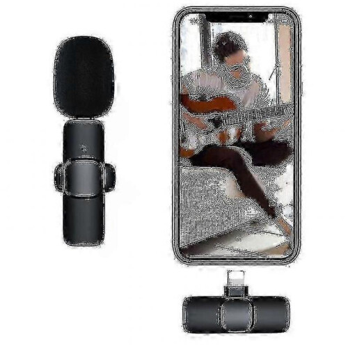 (Lightning) Wireless Lavalier Microphonelightningcp1(a) 2.4g Wireless Lapel Mic With 1 Tx & Rx Plug And Play For Iphone Ipad