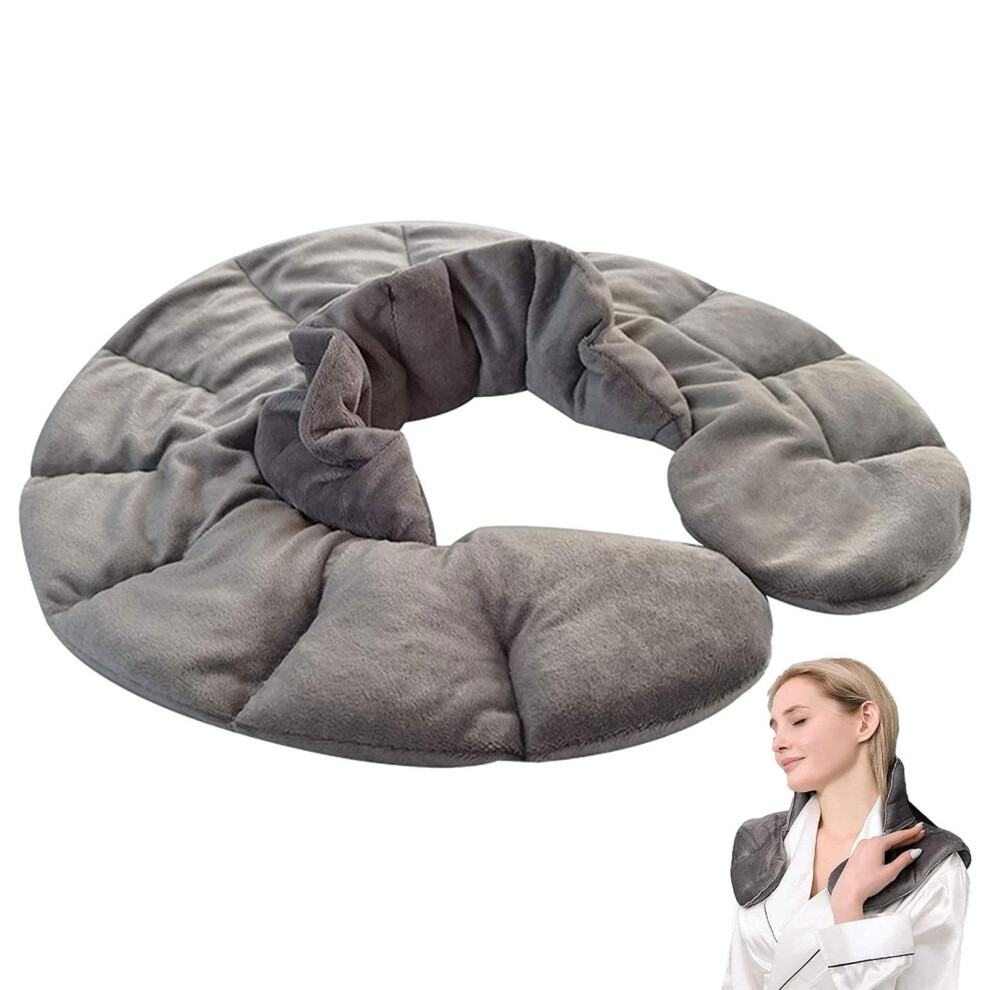 Wrap Heating Pad for Neck and Shoulders, Microwavable Moist Heat Compress for Cramps, Back, and Legs, Natural Relief