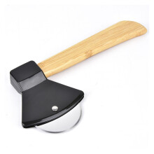Pizza Knife 430 Steel PP Bamboo Handle