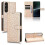 (Gold, For Sony Xperia 1 V) Honeycomb Dot Texture Leather Phone Case 1