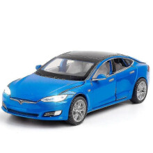 Tesla Model S Car Model with Light & Openable Door Musical Simulation Vehicle-h - Ya